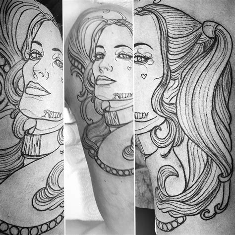 Harley Quinn Tattoo Sketch Best Tattoo Ideas