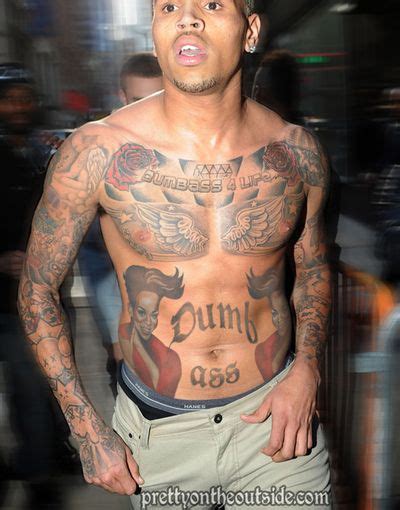 Chris Brown Mockery Tattoo Editing Celebrity Tattoos Tattoomagz