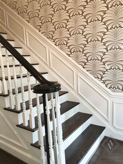 This Bold Pattern Transformed Our Clients New Foyer Foyer Wallpaper