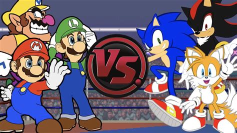 Mario Vs Sonic Cartoon Rap War Super Mario Vs Sonic The Hedgehog Rap