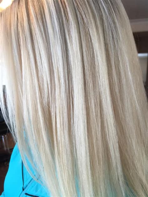 With a blonde blend like this, you can keep the creamy colour. Blonde waterfall highlights. Platinum blonde with ...
