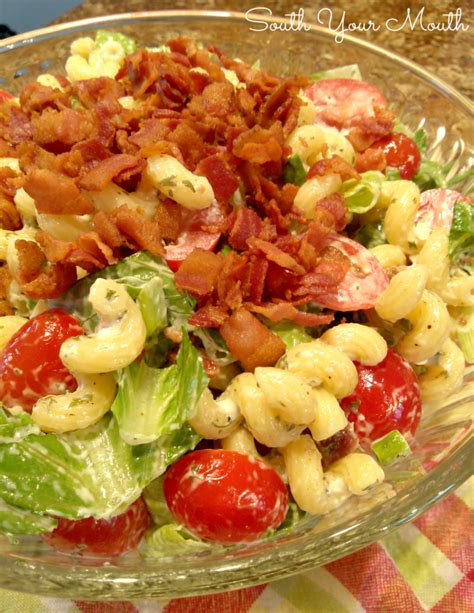 South Your Mouth Ranch Blt Pasta Salad