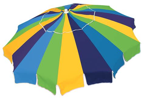 Rio Brands 7 Ft Beach Ultimate Sun Umbrella Yellowbluegreen Stripe