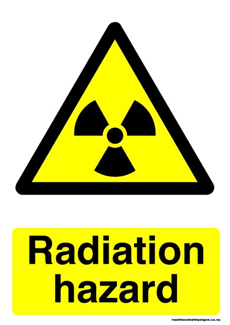 Print on durable white pvc board that's waterproof, thick, and rigid. Radiation hazard warning sign - Health and Safety Signs
