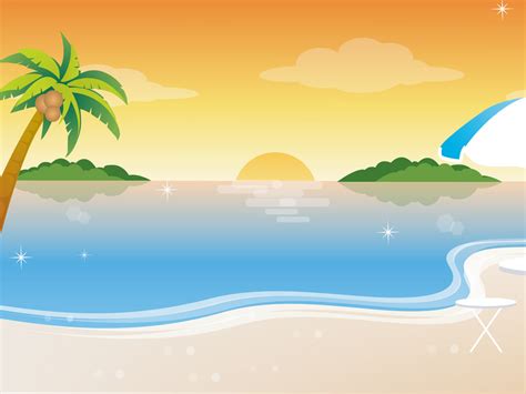 Beach Cartoon Background Clip Art Library