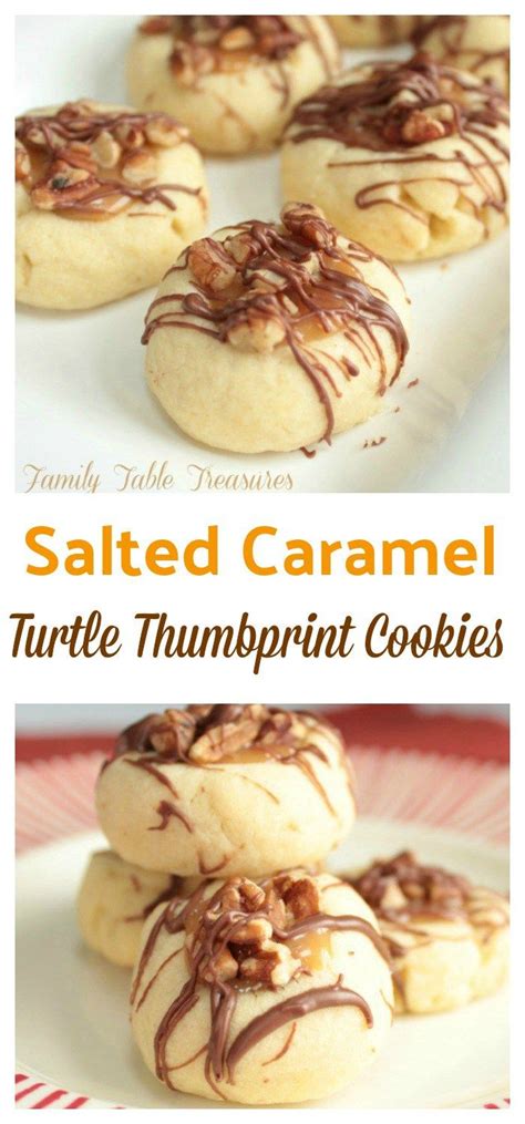 Salted Caramel Turtle Thumbprint Cookies Recipe Salted Caramel