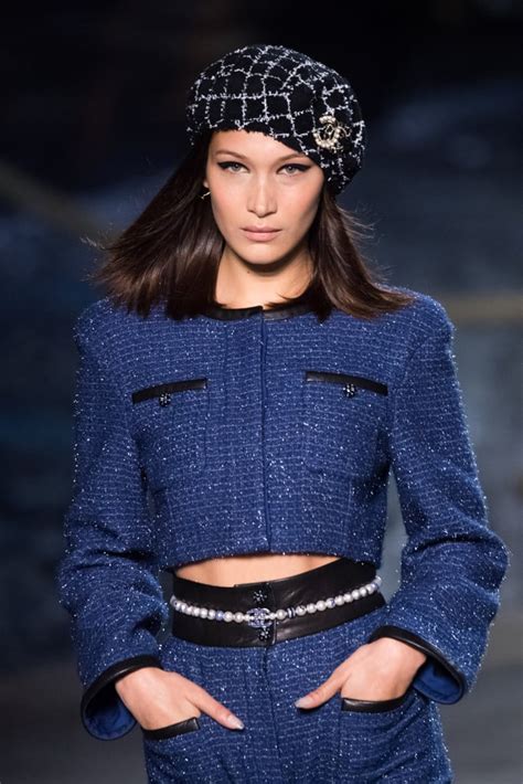 Bella Hadid Modeling The Chanel Cruise 20182019 Collection In Paris