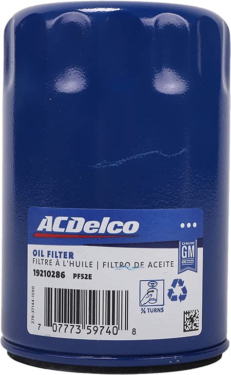 Acdelco Pf52e Professional Engine Oil Filter Oil Filters And Accessories