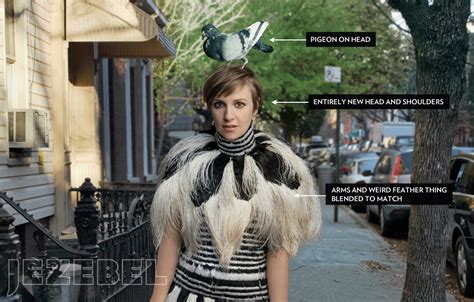 were lena dunham s vogue images photoshopped before and after photos