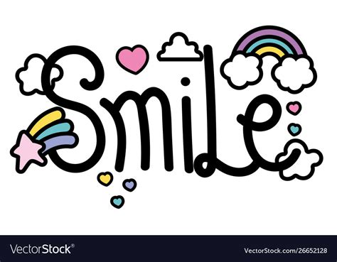 Isolated Smile Word Design Royalty Free Vector Image