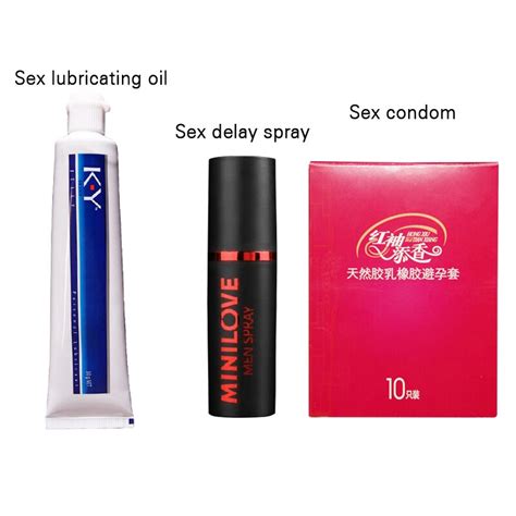 sex lubricant combination set lubricating oil delayed spray condom for men sex delay products ky