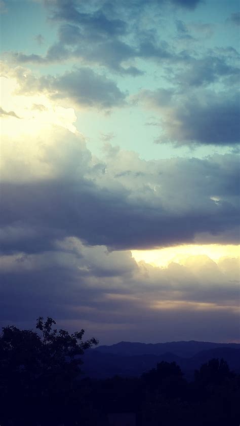 Cloudy Evening Clouds Rain Sunset Hd Phone Wallpaper Peakpx