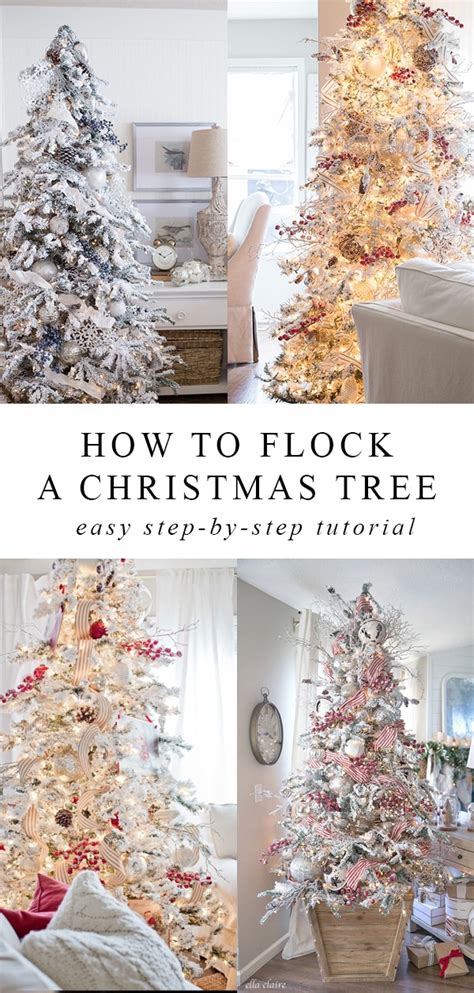 How To Flock A Christmas Tree The Real Way Ella Claire And Co