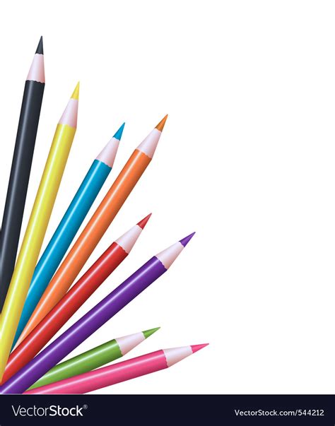 Colored Pencils Royalty Free Vector Image Vectorstock