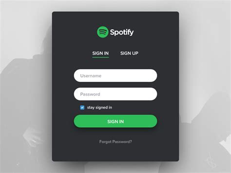 Spotify Login By Drew Rueda On Dribbble
