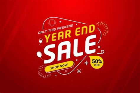 Premium Vector New Year Sale Discount Banner Template Promotion