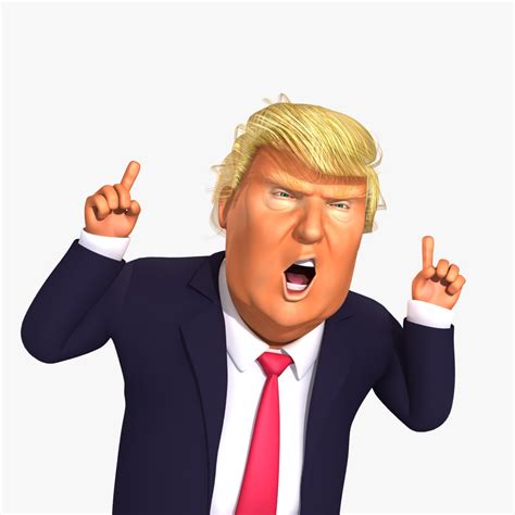 3d Rigged Cartoon Donald Trump