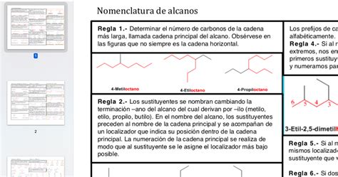 Todas Las Reglas De Nomenclatura De Compuestos OrgÁnicos En ⭐️ 5 Hojas