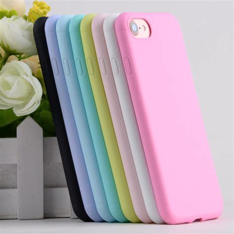 12mm Matte Soft Tpu Candy Color Phone Case For Iphone 7 Case And For