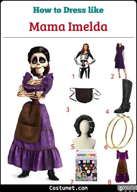 Mama Imelda Rivera Coco Costume For Cosplay And Halloween
