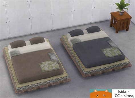 Japanese Tatami Bed Poponopun Sims 4 Japanese Cc