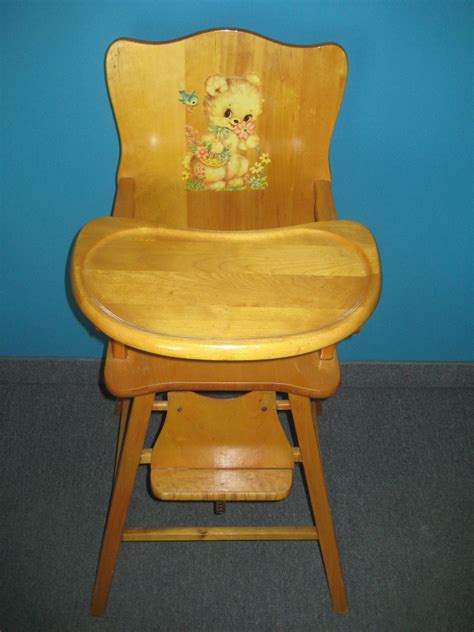 Vintage Wooden High Chair Pretty Much Identical To The One My Brother