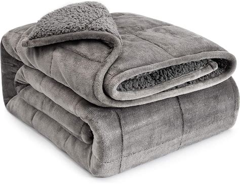 Sivio Sherpa Fleece Weighted Blanket For Adult 20 Lbs Heavy Fuzzy Throw Blanket