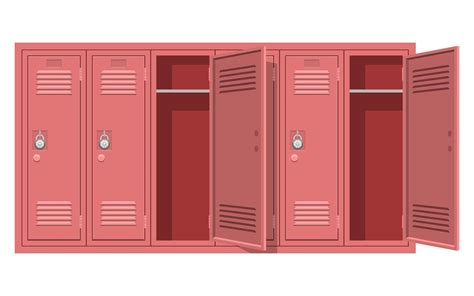 School Red Locker Illustration Locker Designs School Lockers School