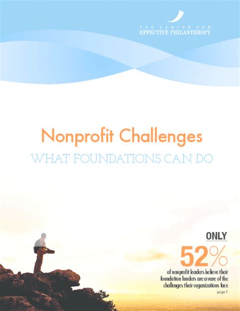 Nonprofit Challenges What Foundations Can Do Sinapse