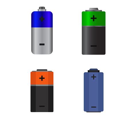 Set Of Batteries Icons 833788 Vector Art At Vecteezy