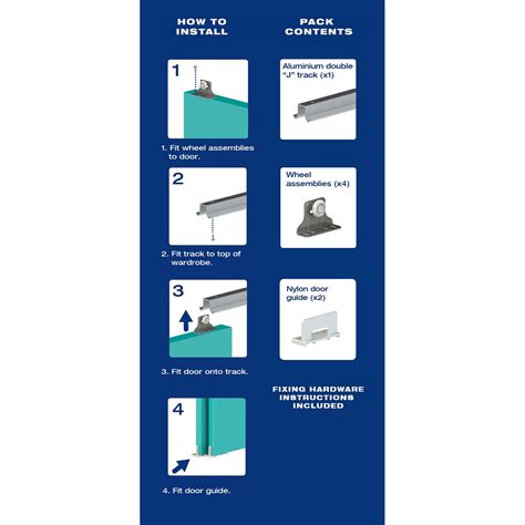 Cowdroy 2400mm Quick Fix Door Track Set Bunnings Australia