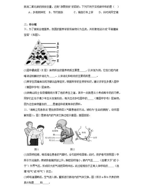 江西省赣州市赣县区2022 2023学年七年级下学期期末生物试题（含答案） 教习网试卷下载