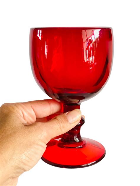 Mismatched Colorful Vintage Wine Glasses Goblets Colorful Etsy