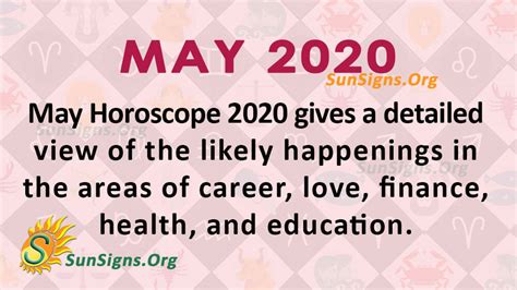 May 2020 Horoscope Predictions For All Sunsignsorg
