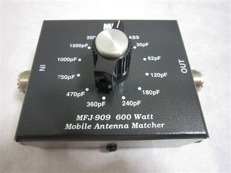 中古 Mfj 909 モービルアンテナマッチャー Mobile Impmatcher Capacitor Type 10 80m