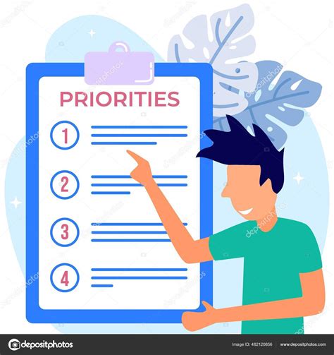 Priority Concept Vector Illustration Important Agenda Doing Planning
