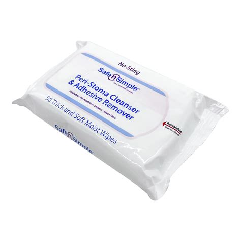 Safe N Simple Adhesive Remover Wipe And Peri Stoma Cleanser 5 In X 7