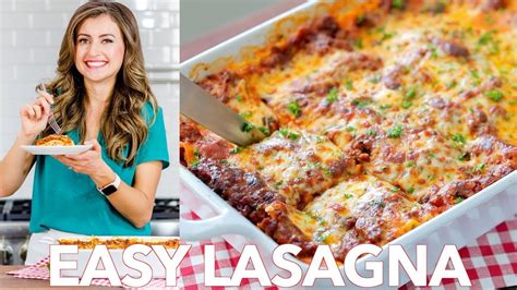 Beef Lasagna Recipe Easy Dinner Natashas Kitchen Youtube