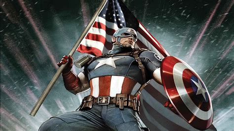 Captain America With Us Flag Hd Captain America Wallpapers Hd