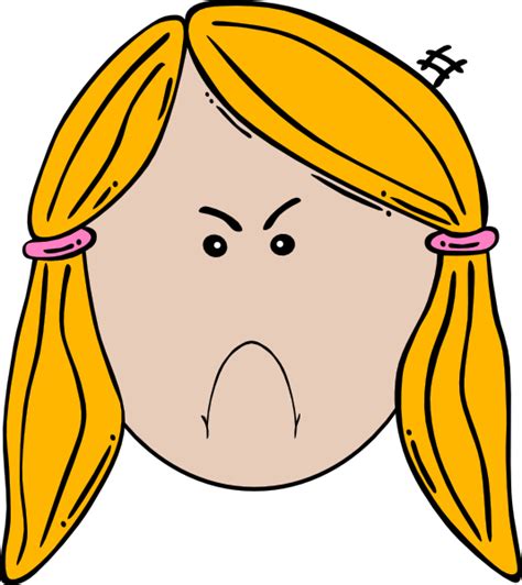 Lady Face Angry Clip Art At Vector Clip Art Online