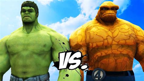 The Hulk Vs The Thing Epic Superheroes Battle Death Match Youtube