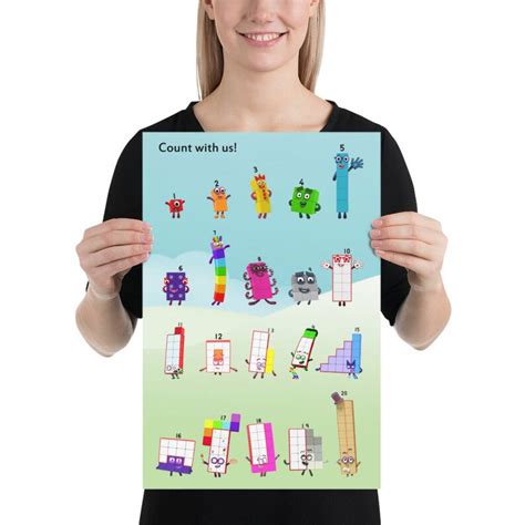 Numberblocks Poster 12 X 18 In Characters One 1 Through Etsy Images