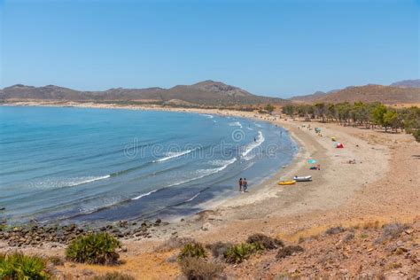 Playa De Los Genoveses Beach At Cabo De Gata Park In Spain Stock Image Image Of Morron
