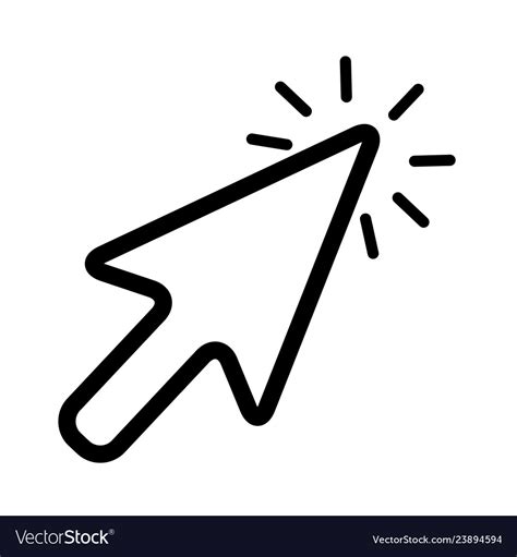 Arrow Mouse Pointer Icon Royalty Free Vector Image