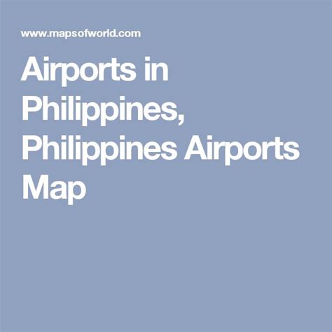Airports In The Philippines Map