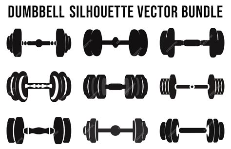 Premium Vector Gym Dumbbell Silhouette Vector Bundle Fitness