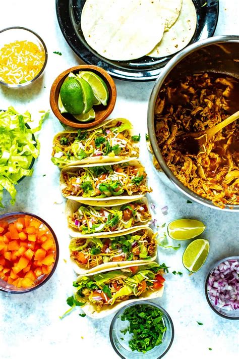 Heat ½ tablespoon of the olive oil. Instant Pot Chicken Tacos - Eating Instantly