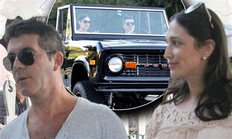 simon cowell and lauren silverman share tender moments daily mail online
