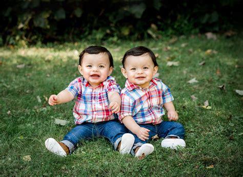 Identical Twins One Year Photo Shoot One Big Happy Photo