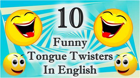 10 Tongue Twisters In English Tongue Twister For Children Funny